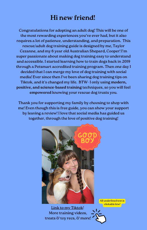 Rescue Dog Training Guide